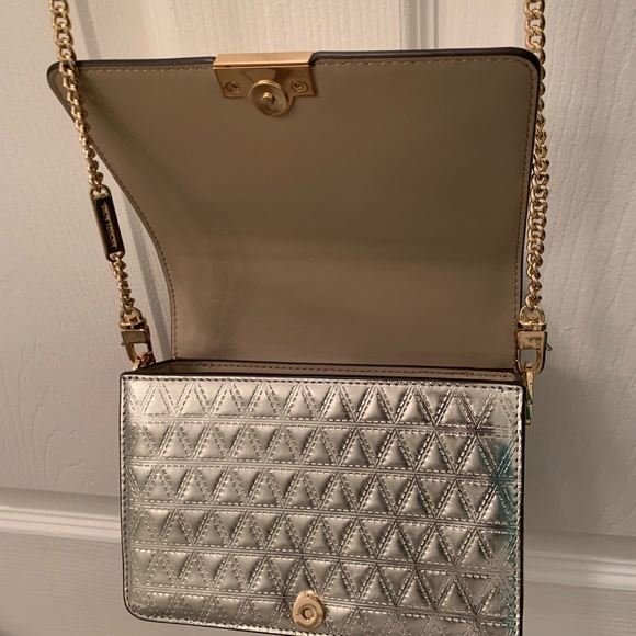 Michael Kors Gusset Crossbody/Clutch, Champagne - Picture 5 of 7